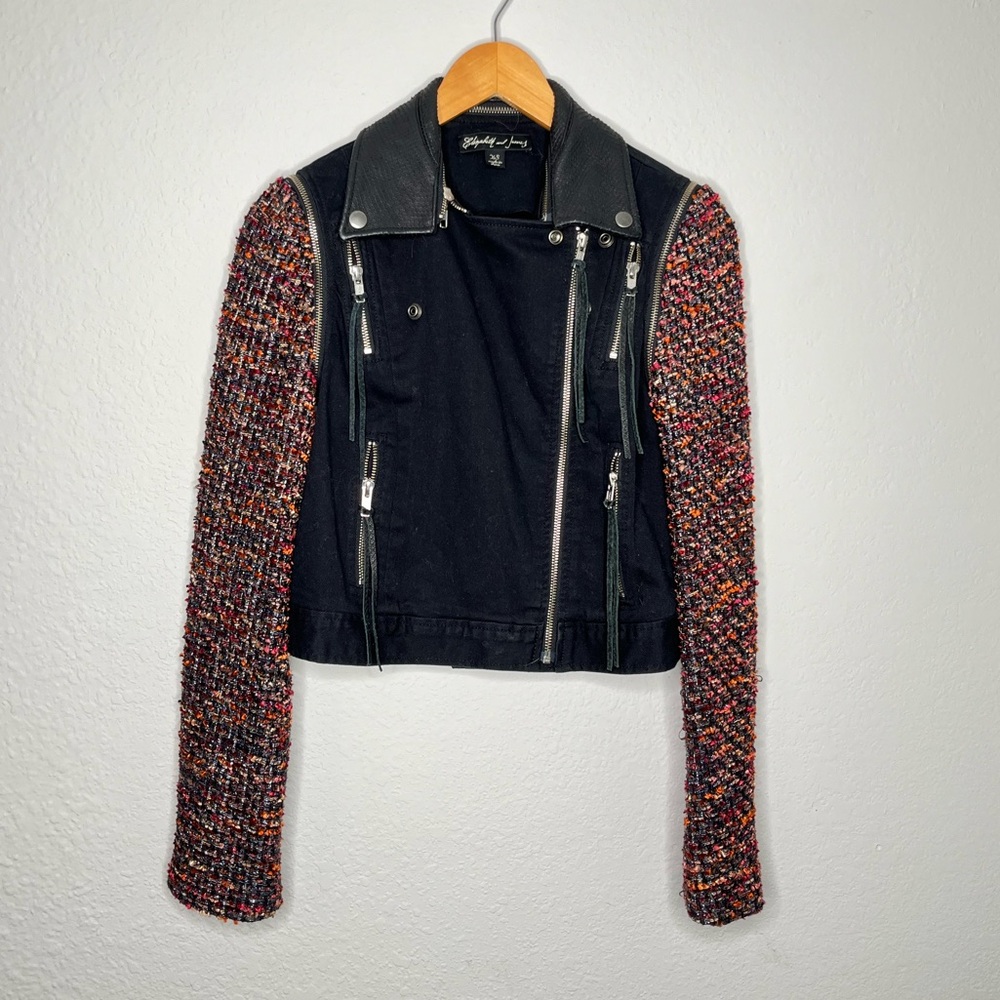 Elizabeth and James black tweed jacket